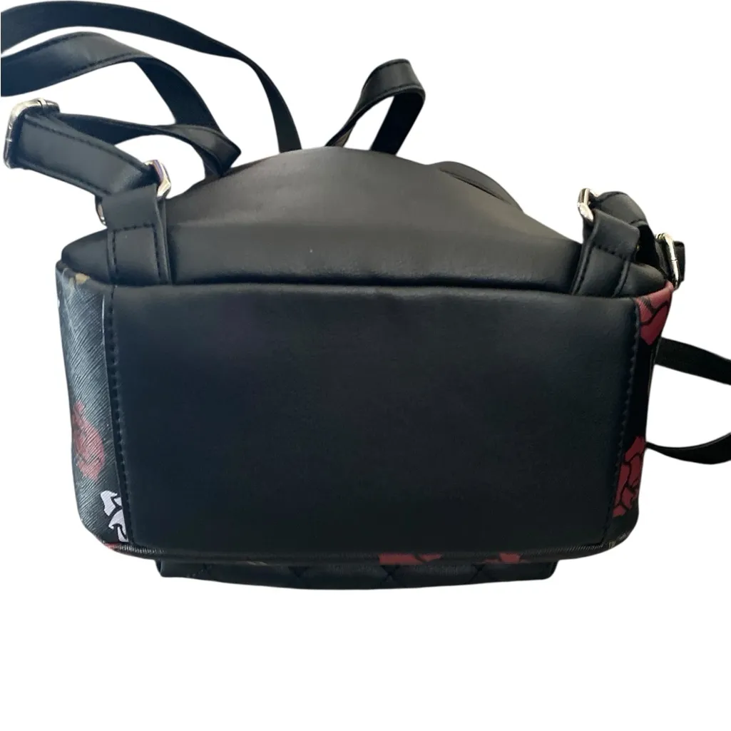 Nightmare Before Christmas Black Red Skulls Roses Jack & Sally Mini Backpack Bag - Image 8