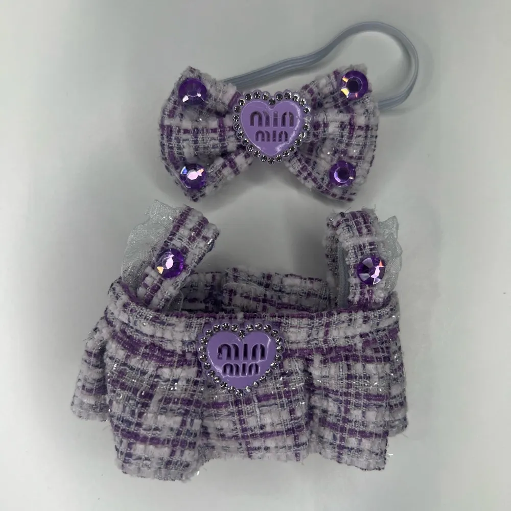 Pop Mart The Monsters Macaron Have a Seat Labubu Designer Clothing Outfit Purple - Image 3