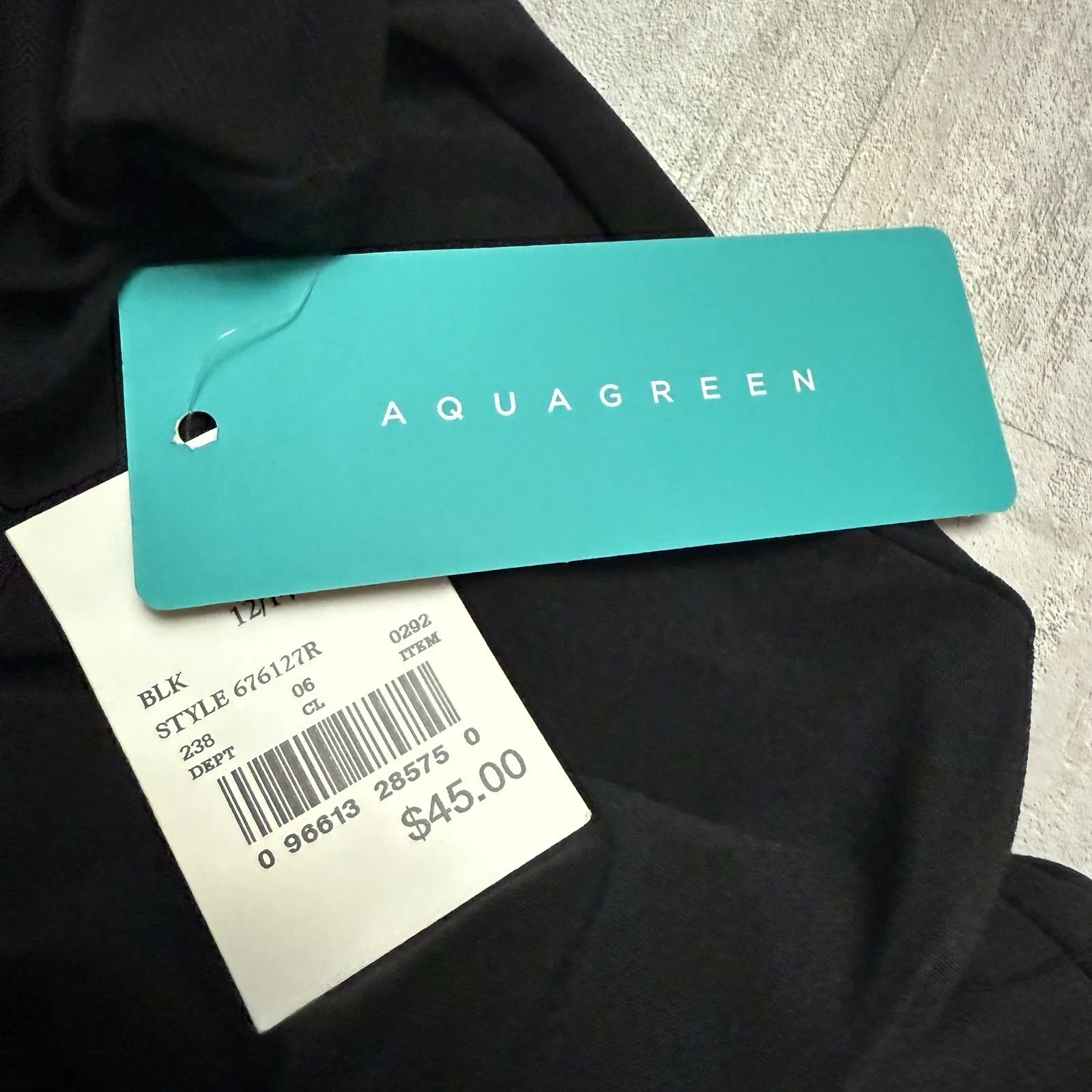 Aqua Green Women's High Neck Swim Romper‎ w/ Pockets Swimsuit Black, Size Large - Image 4