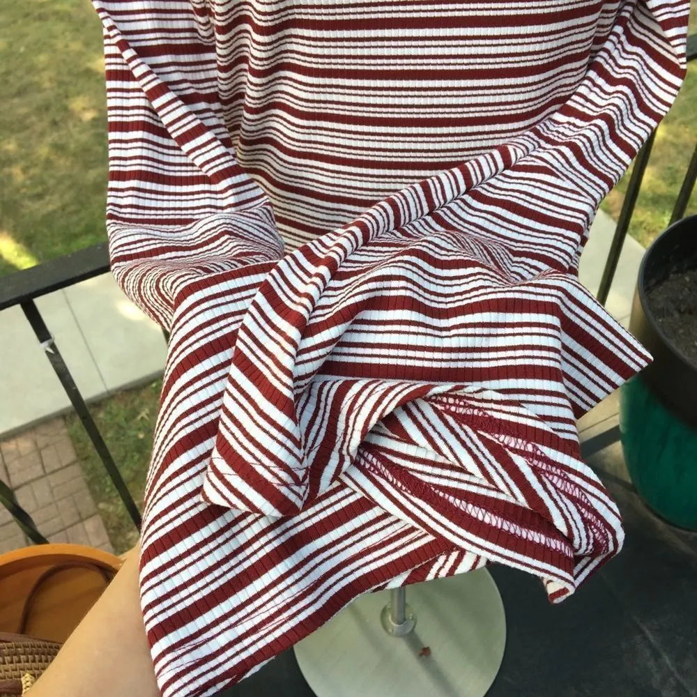 Sugar + Lips Striped Flare Sleeve Midi Dress - Image 2