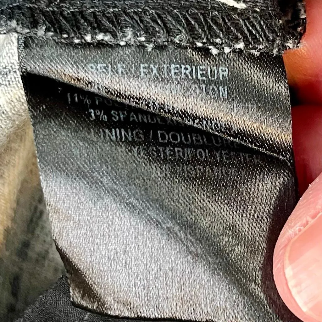 Alice + Olivia Black White Pinstripe Ankle Zip Pants 6 - Image 7