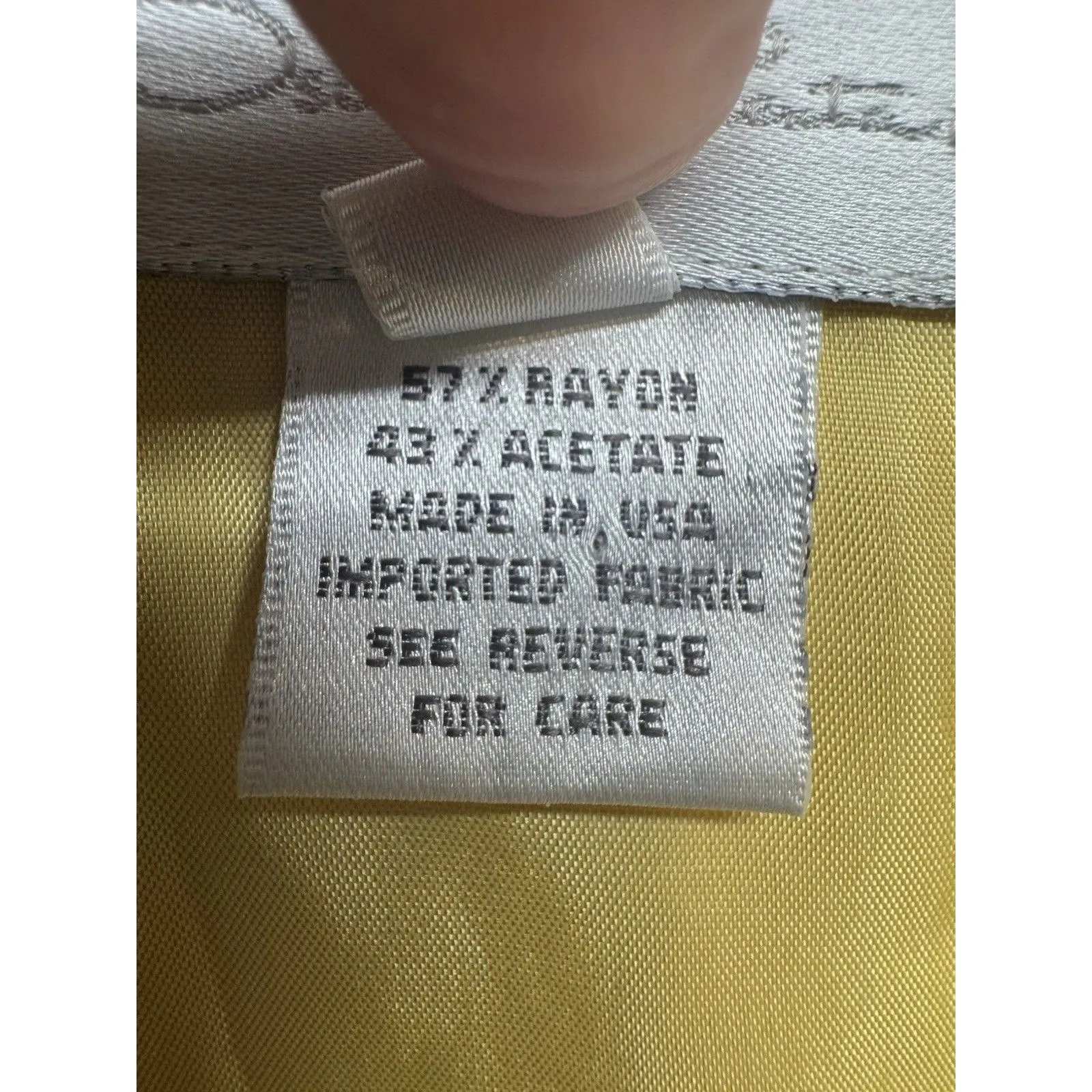 Vintage Oscar De La Renta Women's Size 8 Button Up Yellow Blazer Jacket Lined - Image 4