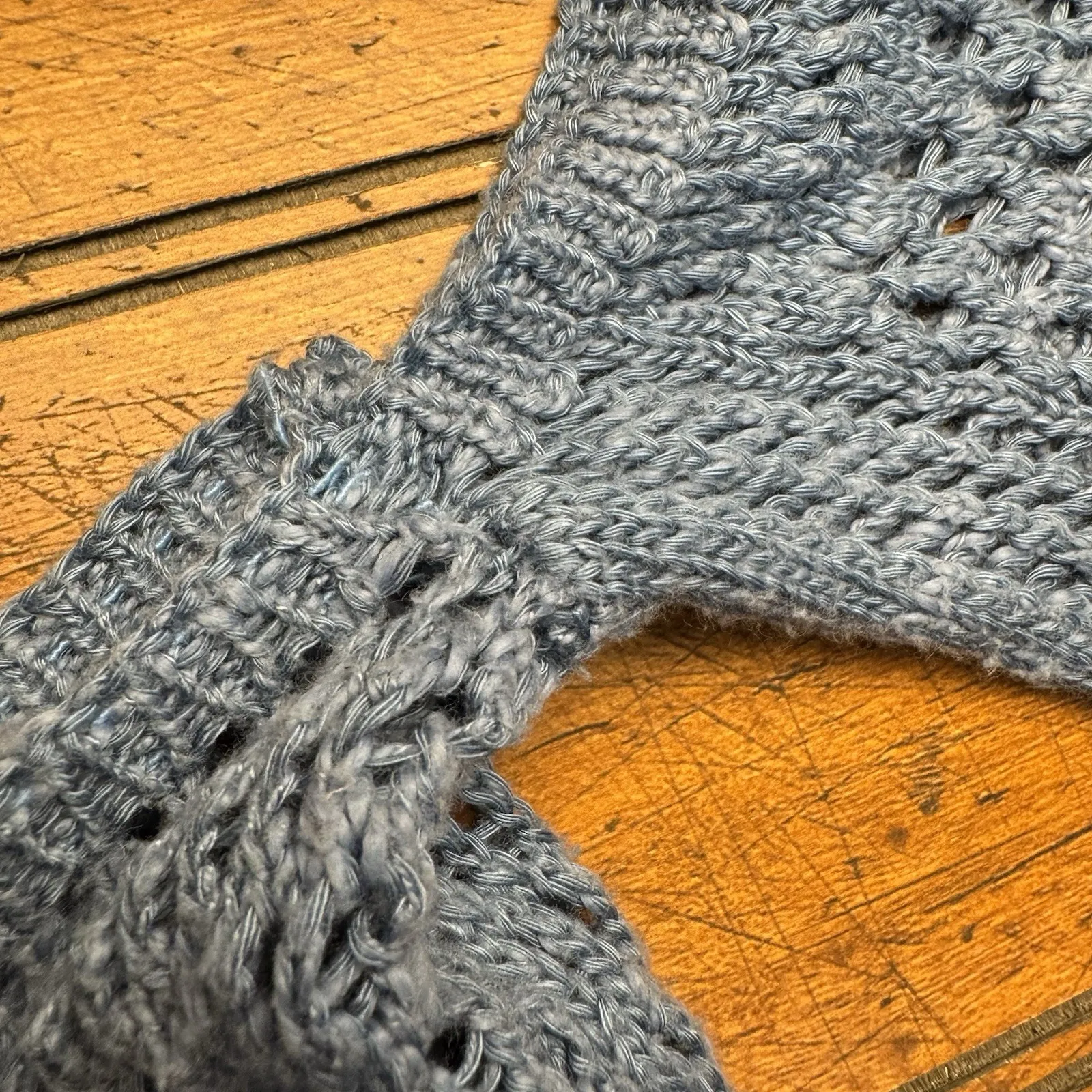 Active USA‎ Blue  Knit Extra  Cropped top SZ Small Sweater Women's Stretchy - Image 6