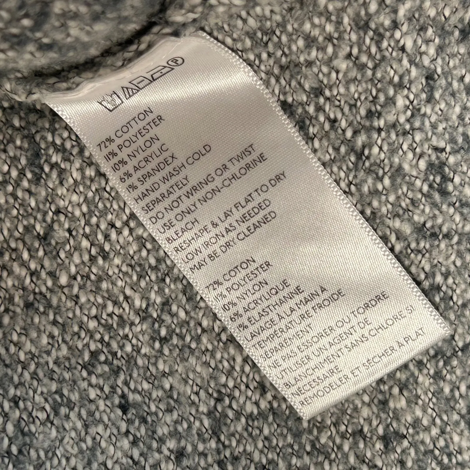 BDG Gray Speckled Knit Sweater Long Sleeve Crew Neck Casual Top XS - Image 4