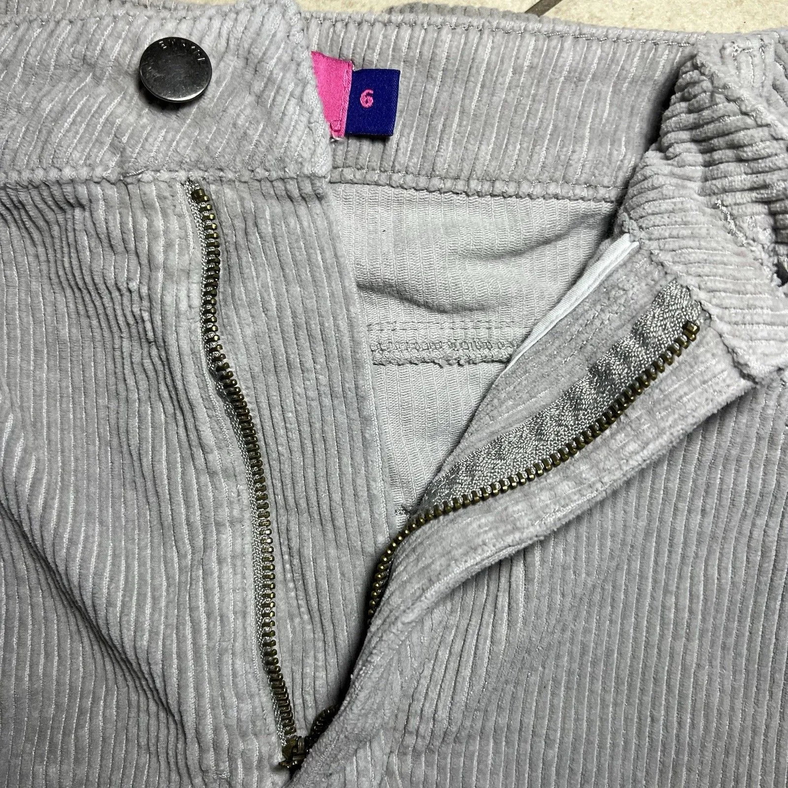 Empyre Tori Corduroy 90’s Skate Women’sPants Gray Y2K 100% Cotton SIZE 6 - Image 9