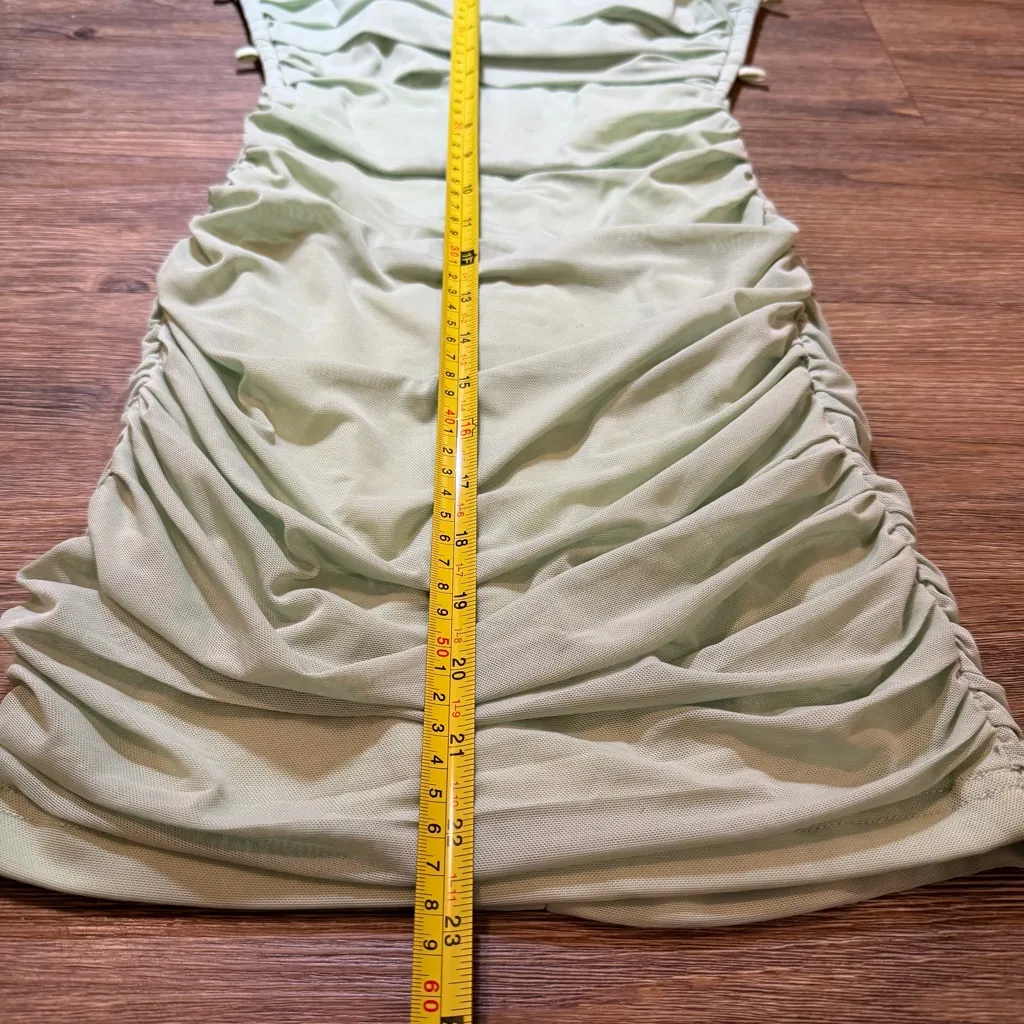 Princess Polly Strapless Ruched Bodycon Green Dress - Image 8