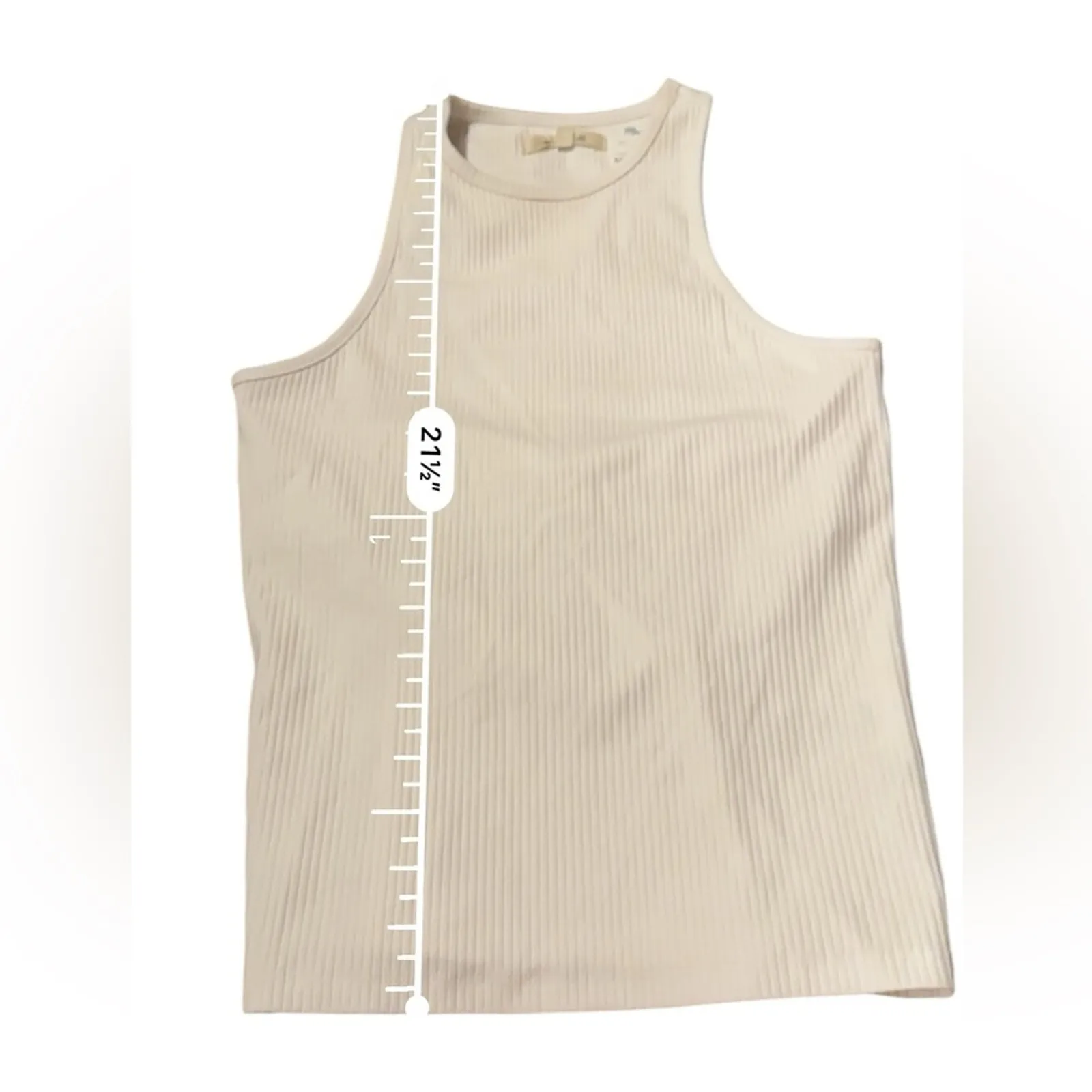 Madewell High Neck Tank w/ Shelf Bra in Sleekhold in‎ Eyelet White Sz XXS NEW - Image 11