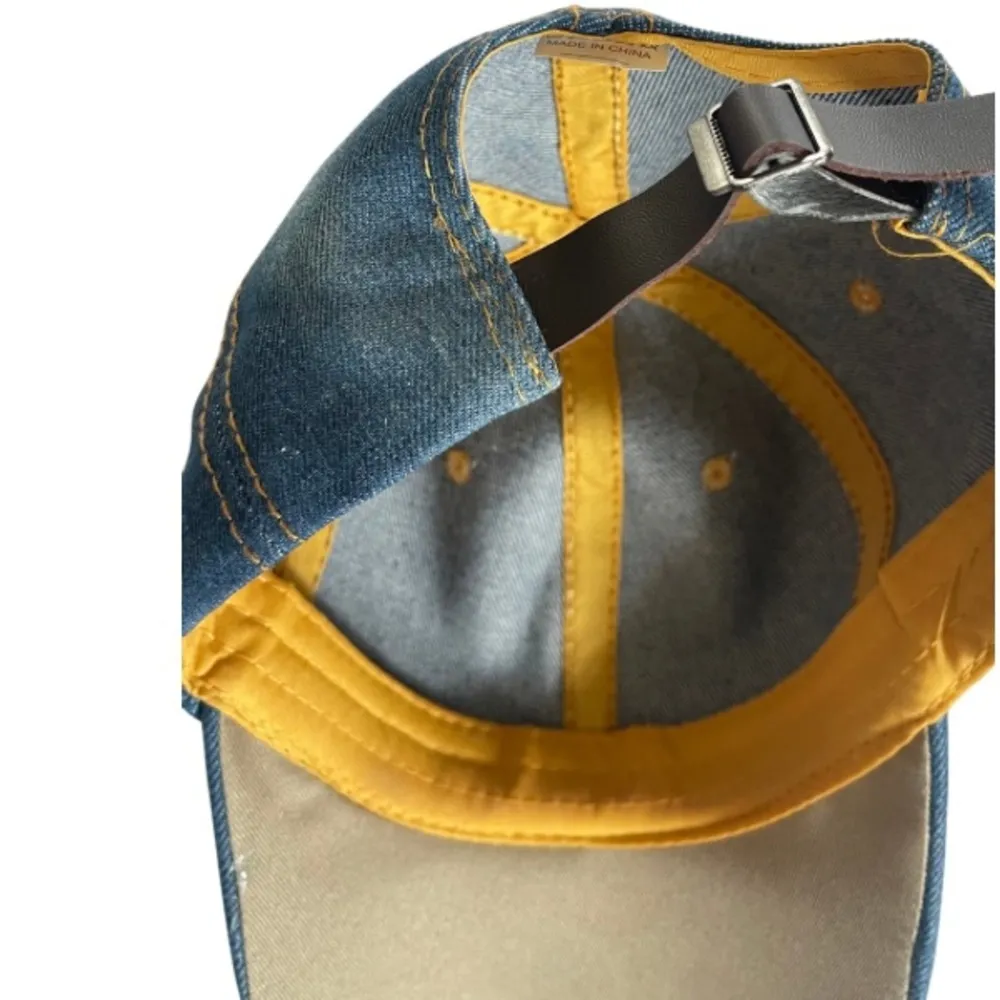 Denim Studded Cap Blue - Image 3