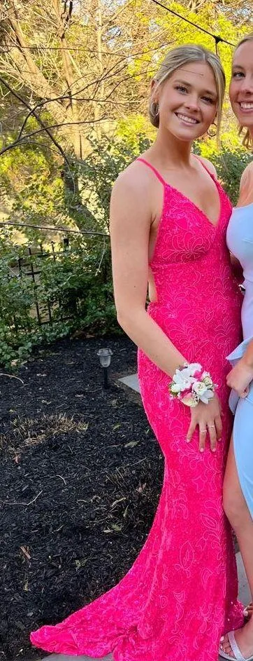 Pink Prom Dress Size 6 - Image 2