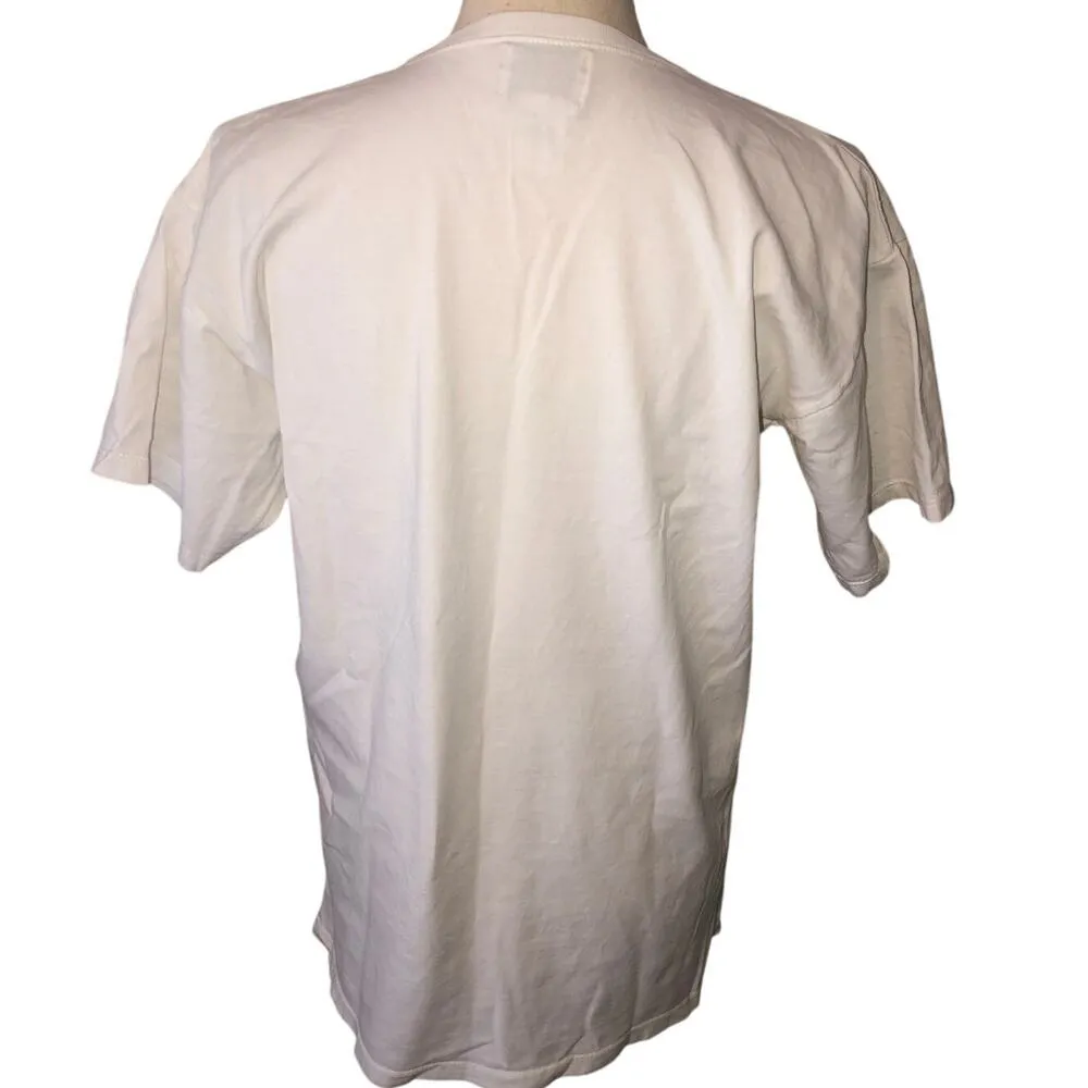 Swan Magic Embroidered Butterflies Shirt Tee 1994 Size S Vintage Cotton White - Image 2