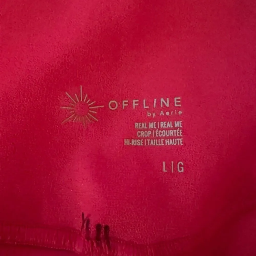 Aerie | Offline High Rise Hot Pink Glitter Long Bike Shorts Size Large NWT - Image 8