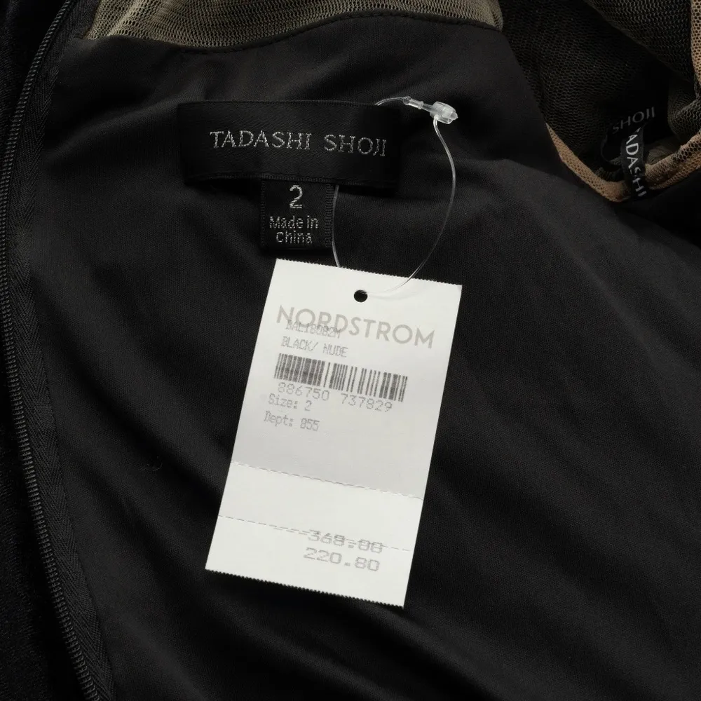 TADASHI SHOJI. Lace & Velvet Sheath Dress. - Image 5