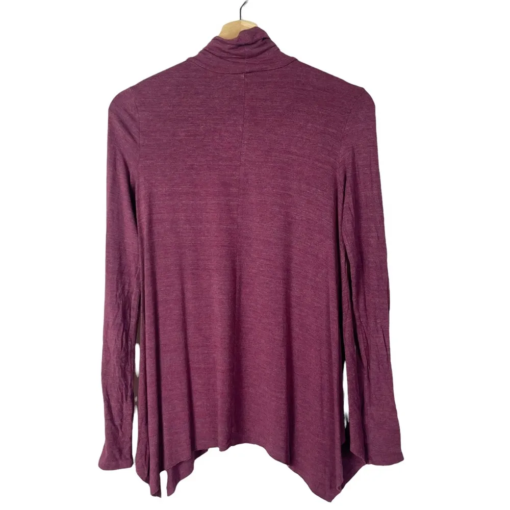 American Eagle AEO Soft & Sexy Raspberry Pink Asymmetrical Hem Long Sleeve Top - Image 2