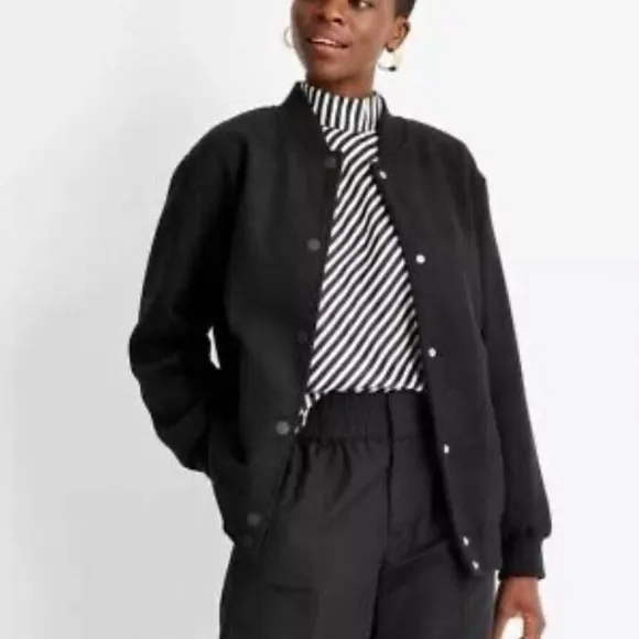 Future Collective Black Bomber Jacket - Image 2