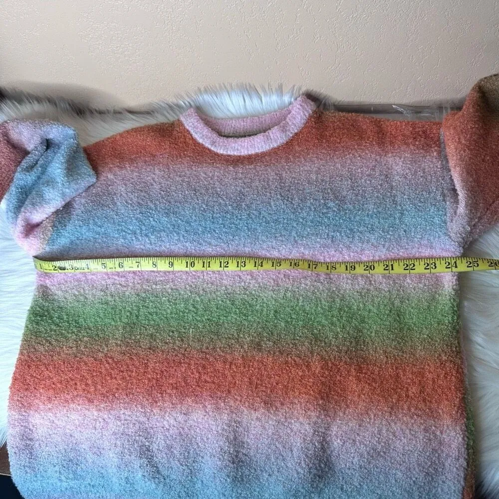 Setirom Stripe Ombré Oversized Sweater Size Medium Pink - Image 4