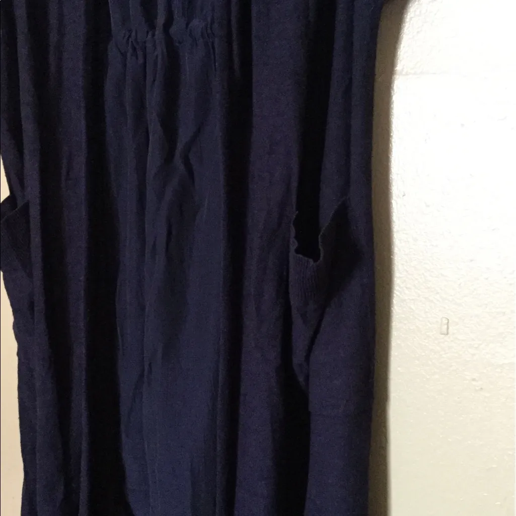 Anthropology Saturday Sunday Blue Blouse Cover Up Linen Blend OS - Image 3