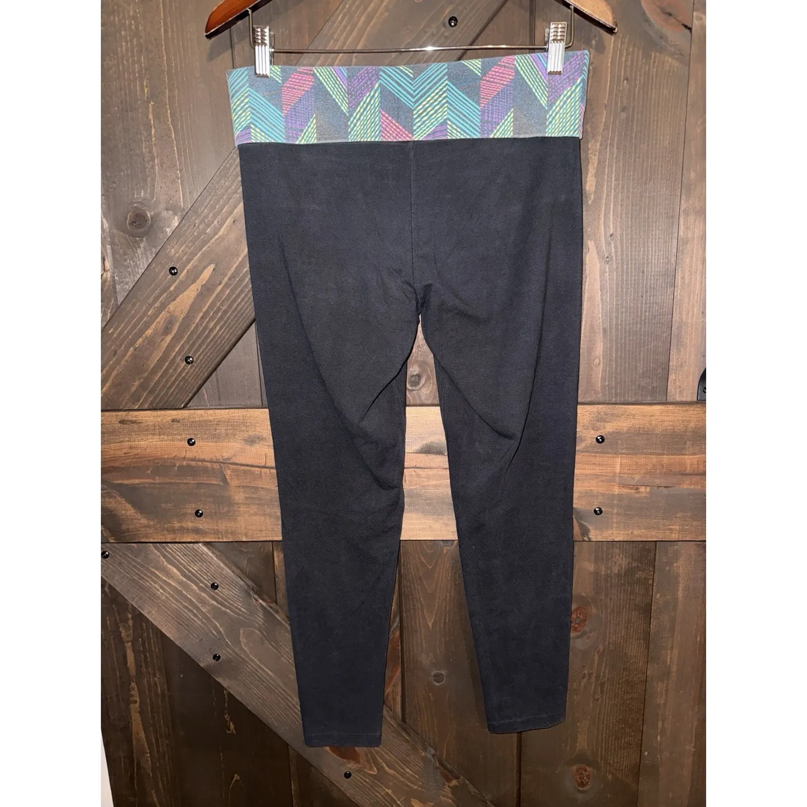 Victorias Secret PINK Yoga Y2K 2015 Women's Sz‎ M  Fold Over Leggings - Image 3