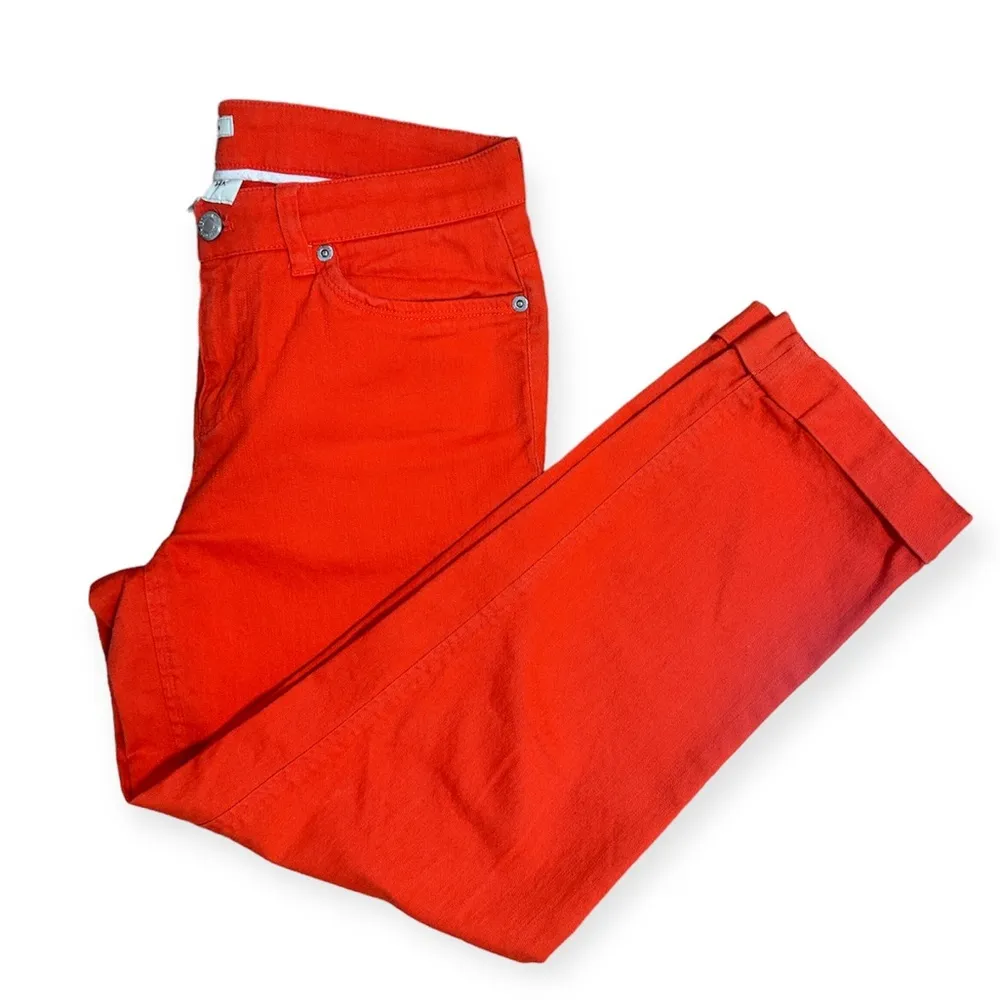 Sport Skinny Cropped Red/Orange Denim Pants NWOT - Image 2