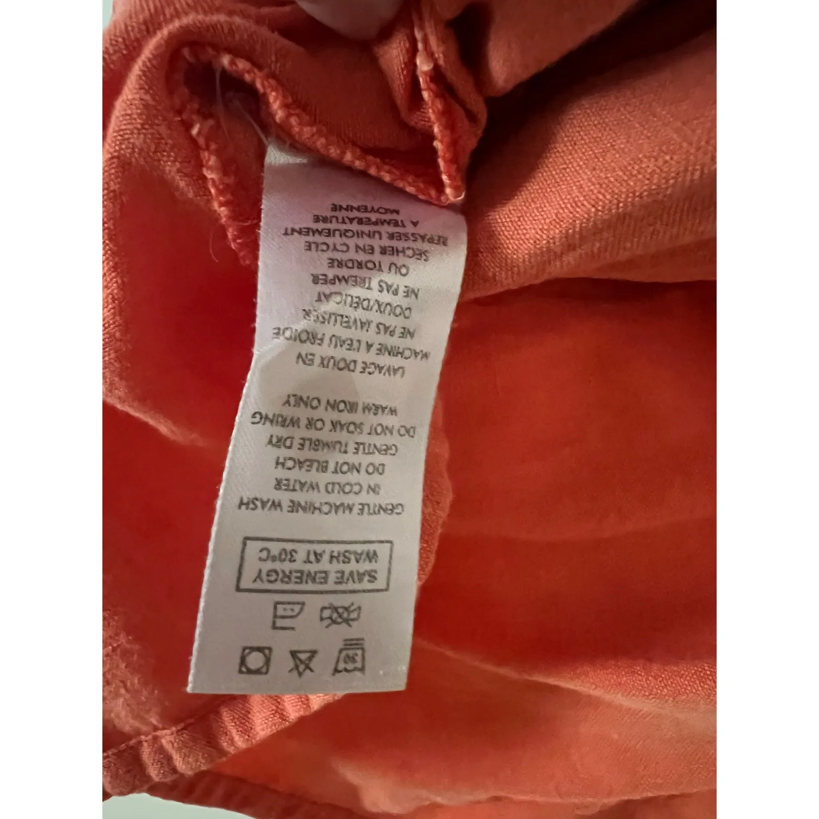 Orientique Naturally Australian Orange Asymmetrical Trapeze Linen Cotton M Size M - Image 6