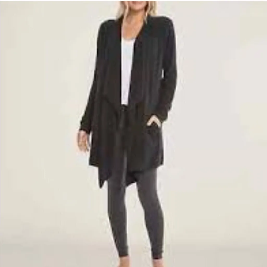 Barefoot Dreams Cozy Chic Lite Island Sweater/Wrap 436 Black Size L/XL - Image 2