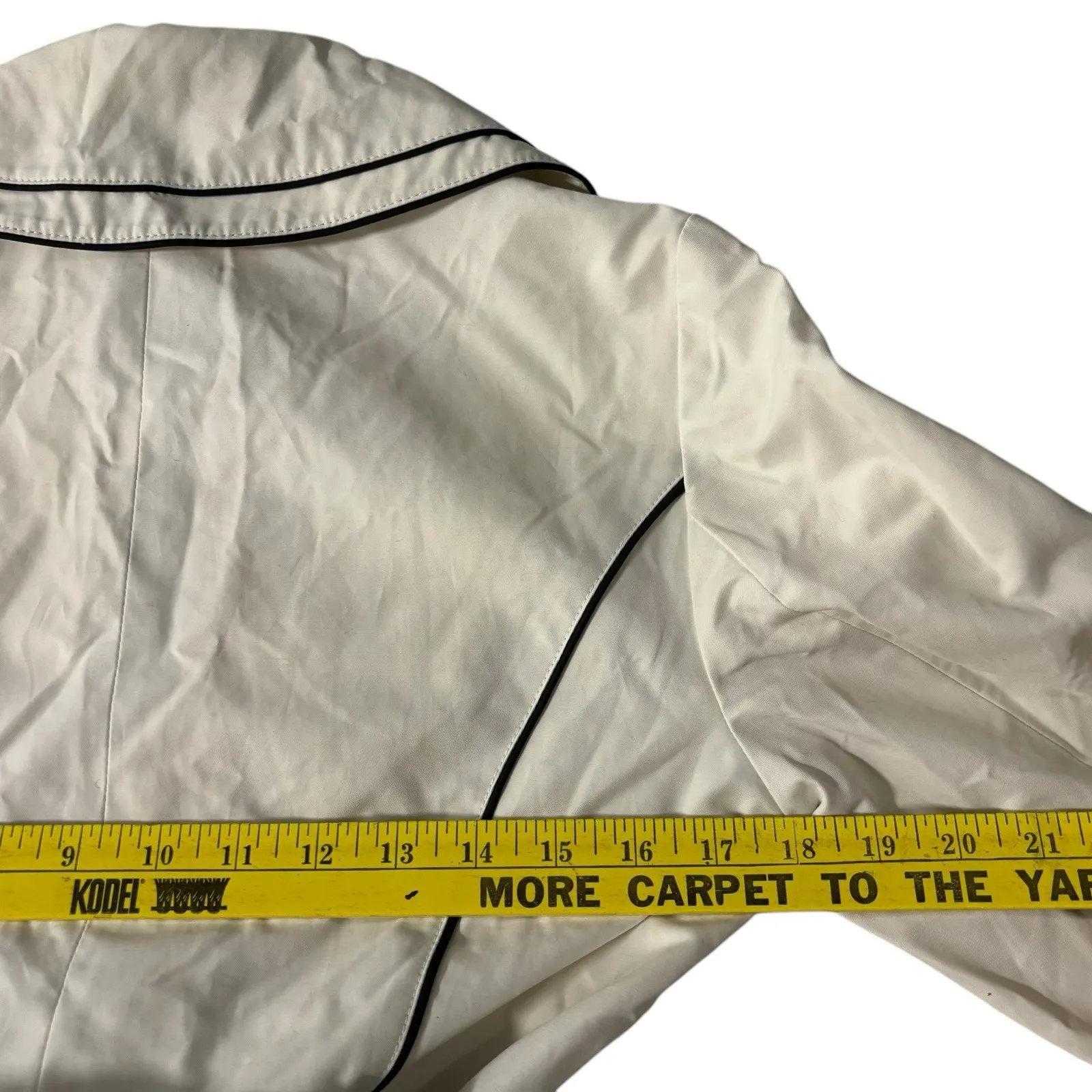 Laundry by Design Large White Black Belted‎ Trench Coat Rain Jacket* - Image 8