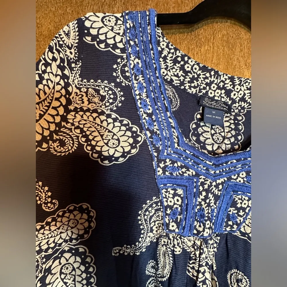 blouse (M) paisley blue - Image 4