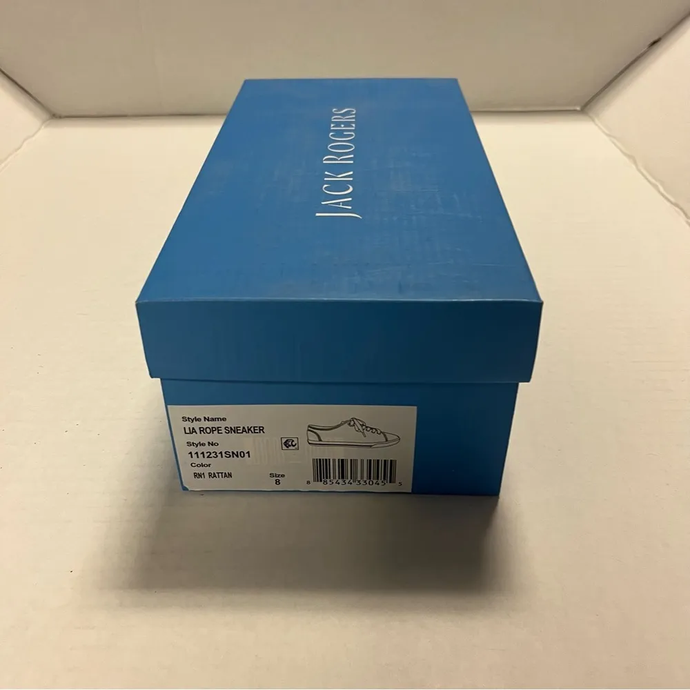 Jack Rogers Sneakers Lia Rope Sneaker in Tan Rattan Sz 8 NEW IN BOX NIB - Image 11