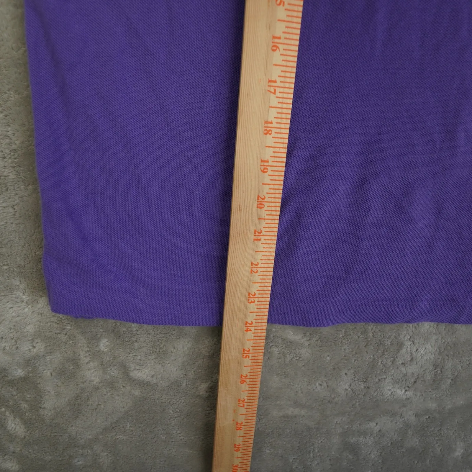 Ralph Lauren Classic Fit Polo Shirt Women's Large Purple Short Sleeve Preppy - Image 6