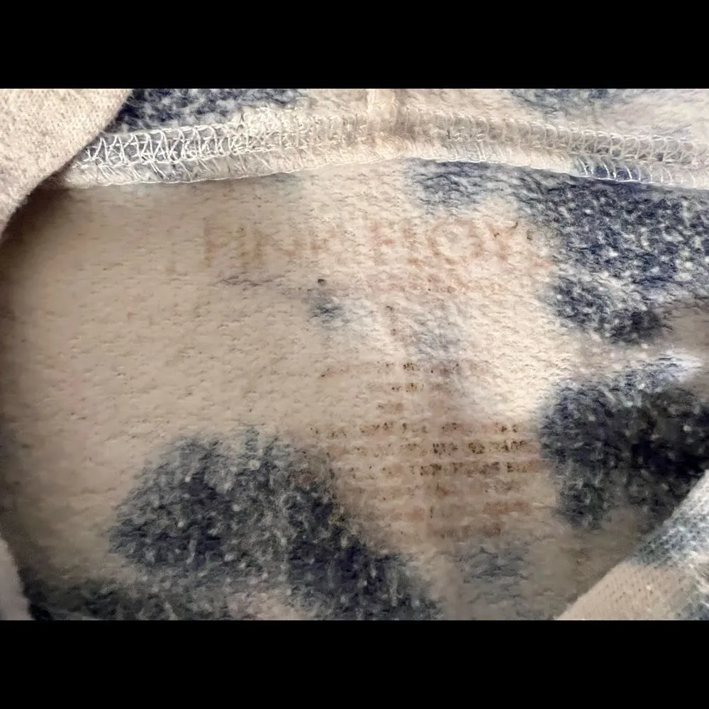 Tie Dye Pink Floyd Cropped Distressed Hoodie Sweatshirt Size 46 Chest. - Image 8