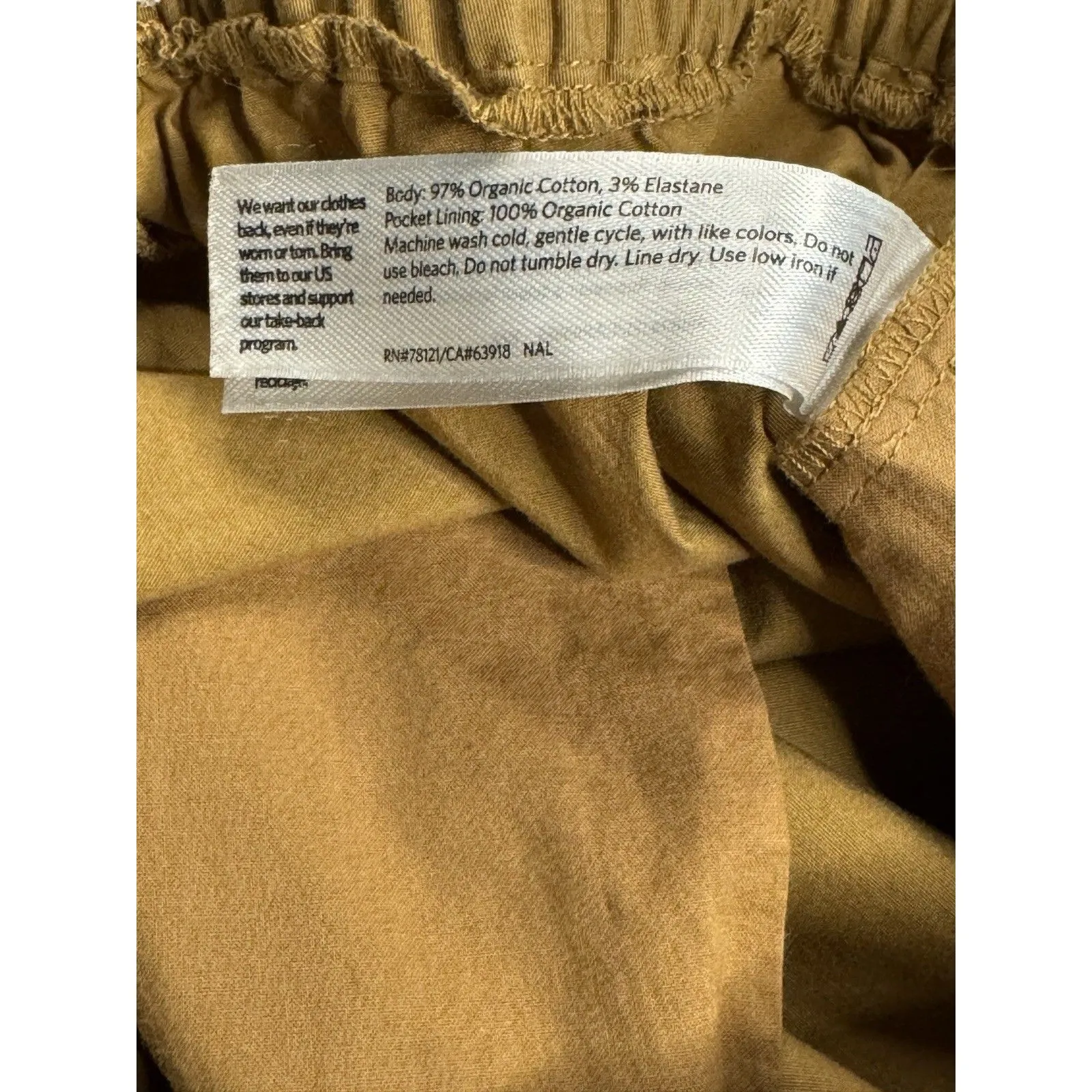 Eileen Fisher Chestnut Organic Cotton Stretch Poplin Cropped‎ Pants Size XS - Image 11