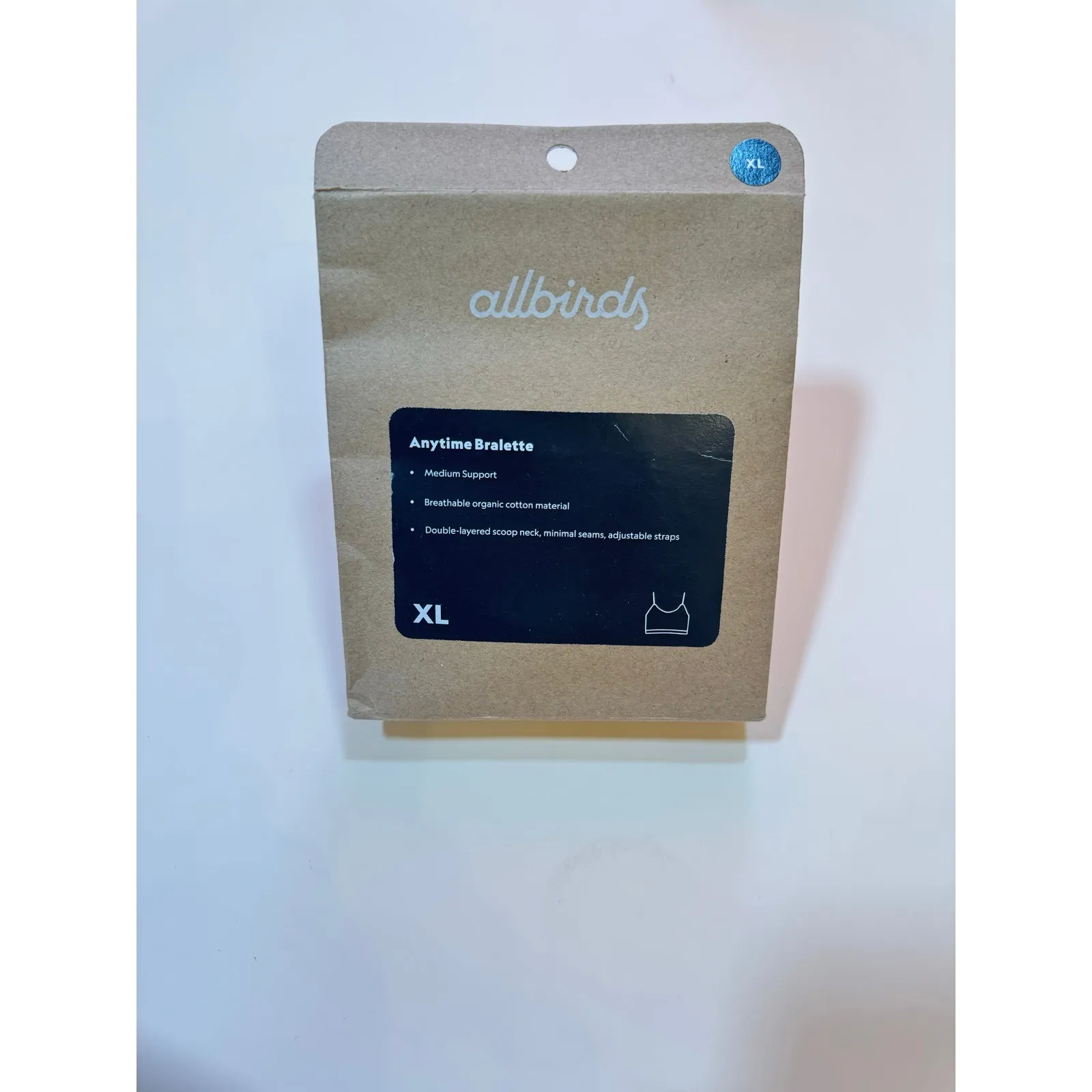 Allbirds Anytime Bralette | Black | Size XL | New in Packaging - Image 4