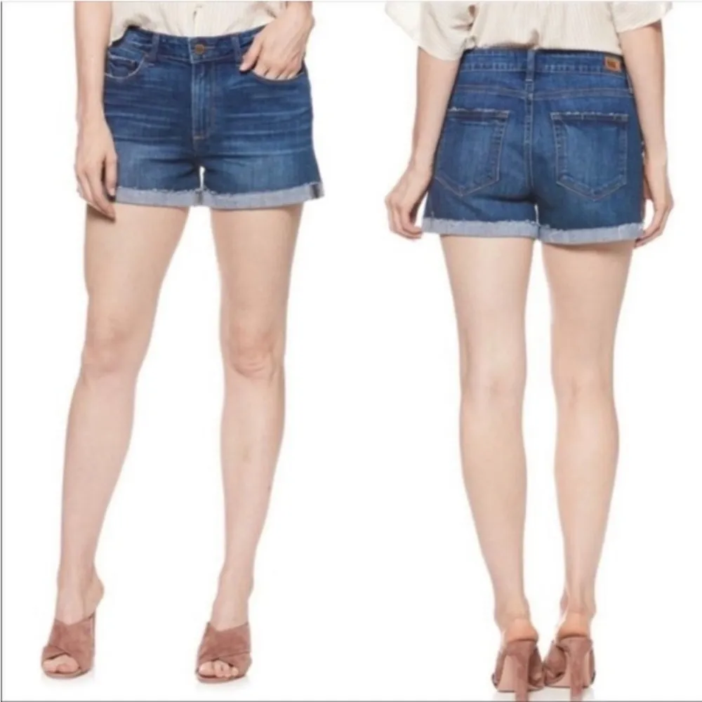 Paige Jimmy Jimmy Raw Hem Cuff Shorts | Caitlin Dark Wash | 30 - Image 8