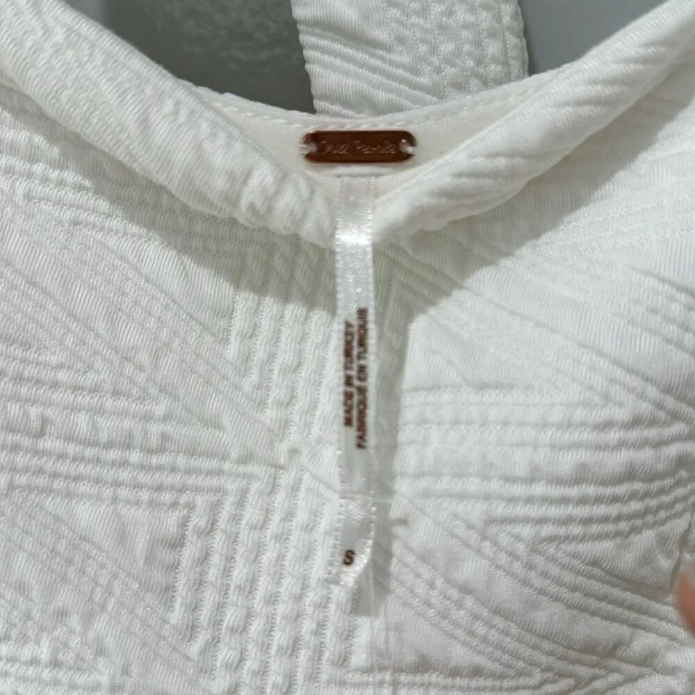 Free People  Mini Dress Boho Bridal Summer Beach Travel Cruise New with Tag - Image 4