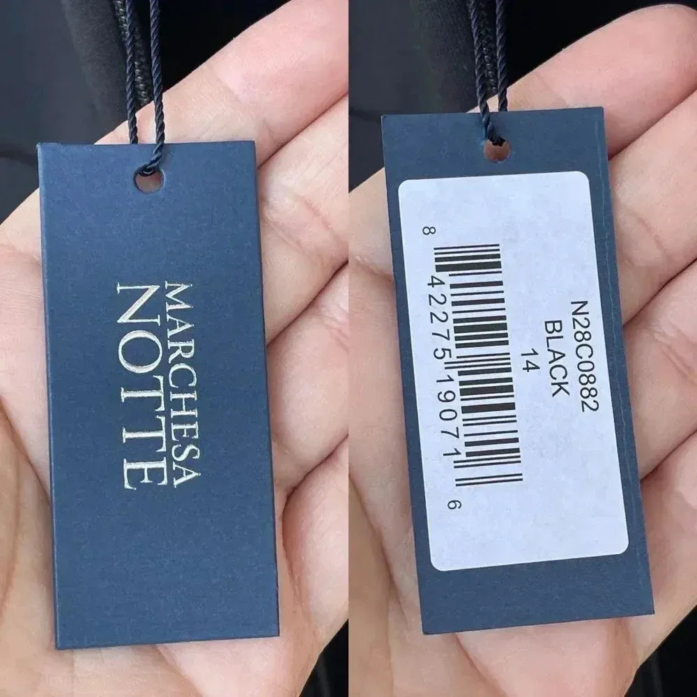 Marchesa Notte Stretch Cocktail Dress size 14 Black - Image 11