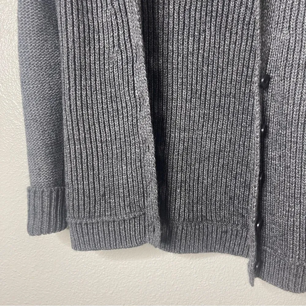 Vintage J. Crew Cardigan Sweater Wool Mohair Blend Size XS Timeless Classic Grey - Image 4