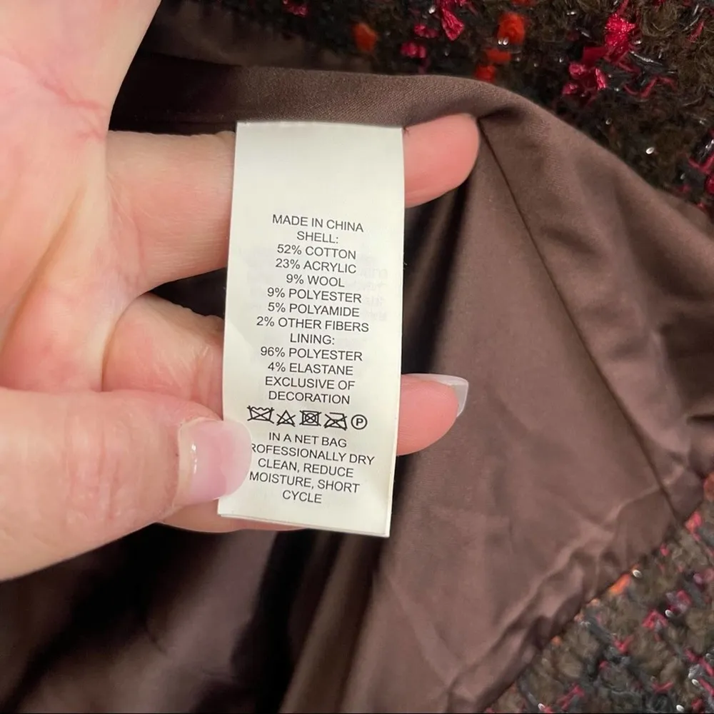 Kate Spade Multi Tweed Fringe Jacket NWOT - Image 5