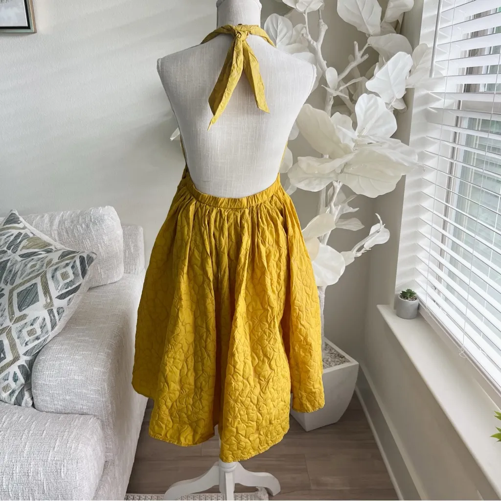 Jean Paul Gaultier For Target Elegant Yellow Halter Dress Size undefined - Image 7