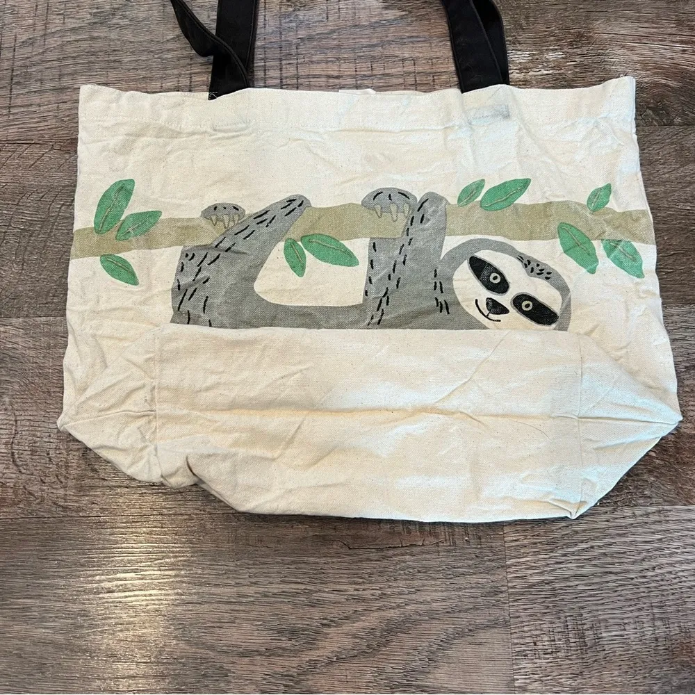 Sloth Tote Bag Gray - Image 2