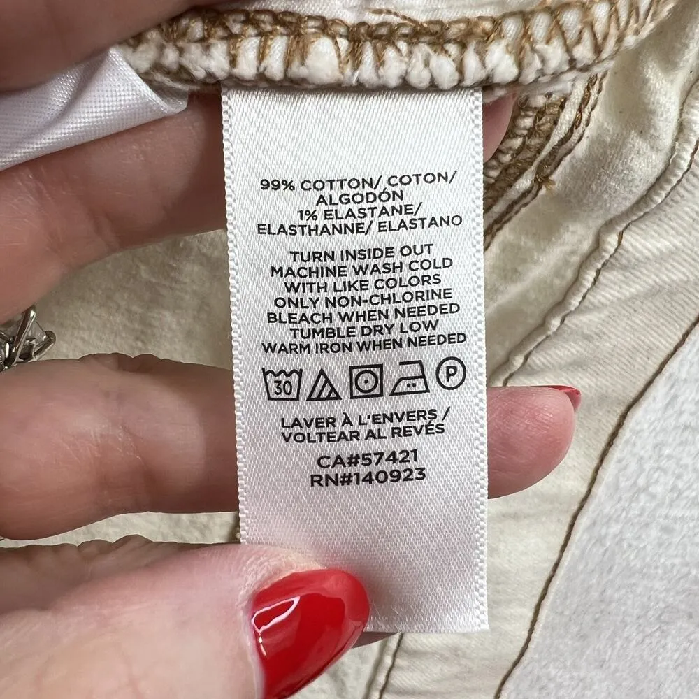 LOFT Plus 34 18 Petite Shorts Baggy High Waist Boyfriend Raw Hem Denim Stretch - Image 12