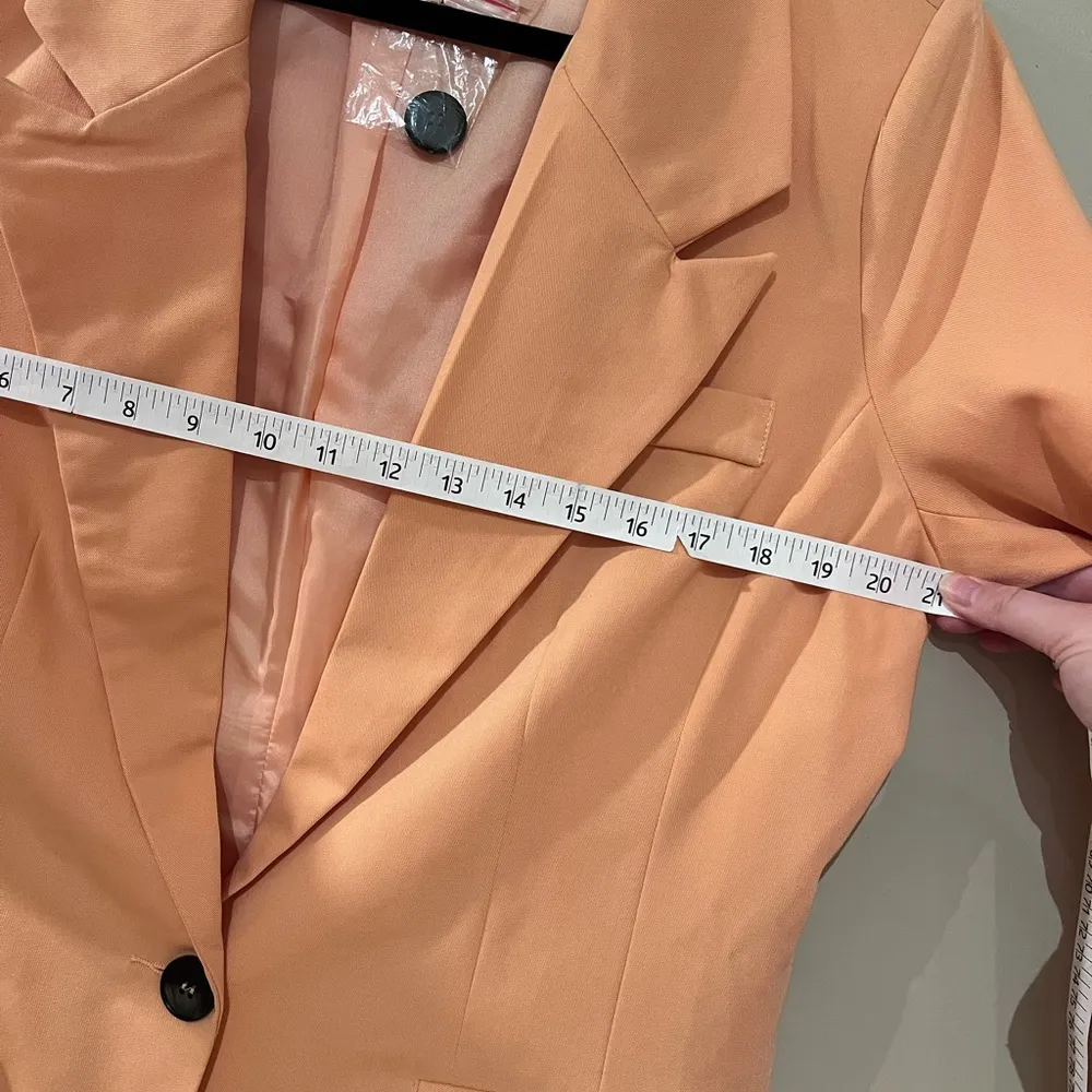 VICI Orange Confidence Double Breasted Linen Blazer - Image 8