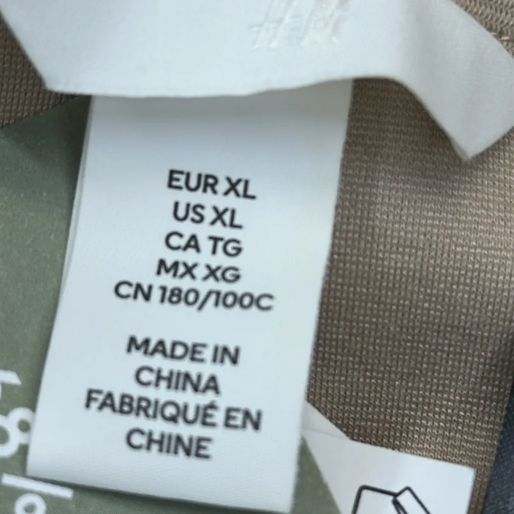 H&M Beige Wrap Over Slit Front Pull On Stretch Mini Skirt Womens XL - Image 9