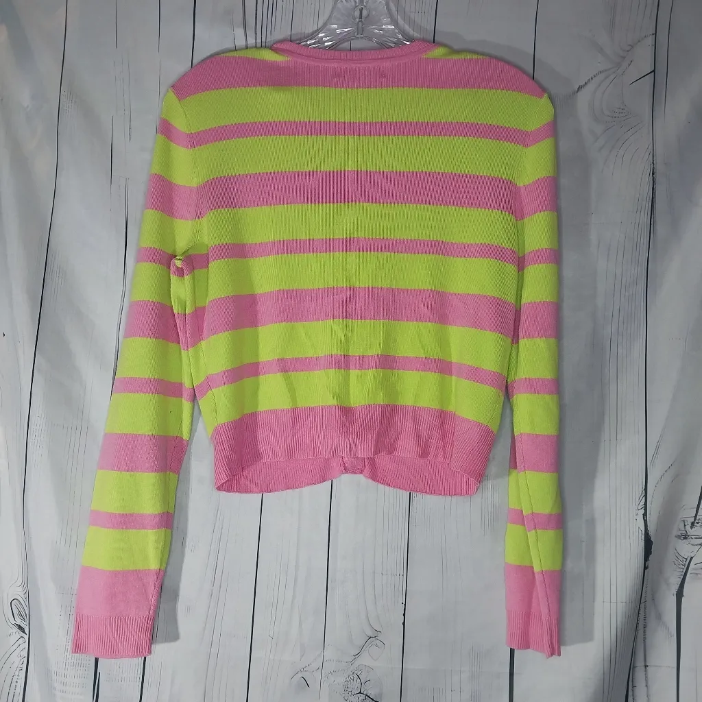 Victor Glemaud X Target Striped Y2K Cardigan Pink - Image 7