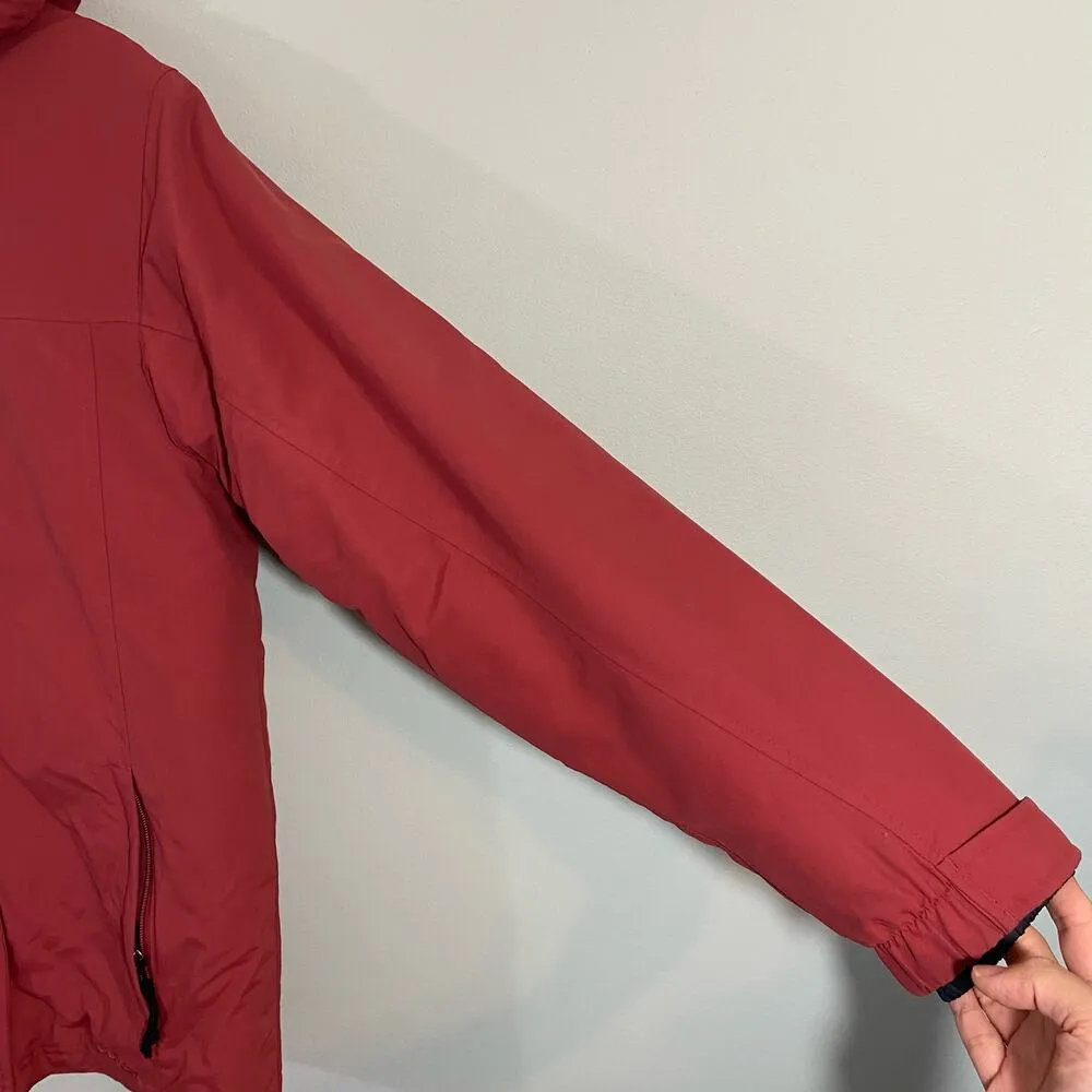 LL Bean Women's Red 2 In 1 Insulated Parka Hooded Jacket Size Small - Image 7