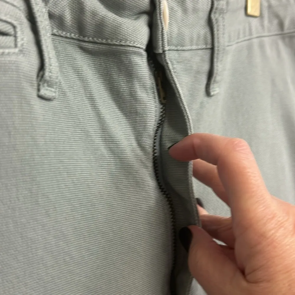 Madewell Slim Emmett Wide-Leg Crop Pants size 32 EUC Greenish Gray - Image 9