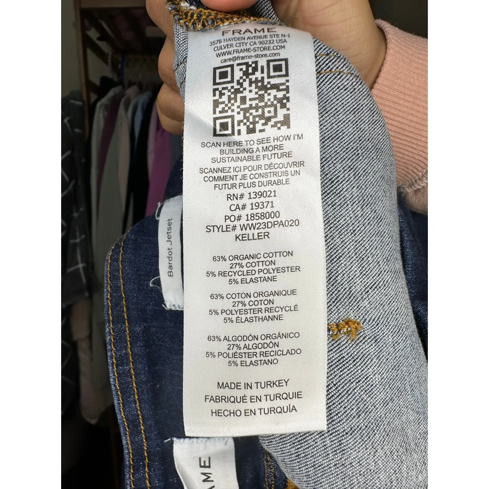 Frame Bardot Jetset Jean Size 2 Pull On Flare Jeans - Image 8