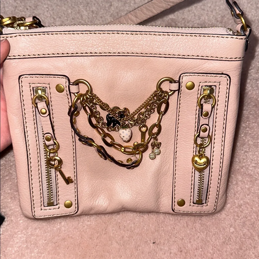 Vintage Juicy Couture Pink Mini Charm Bag Gold Hardware Y2K - Image 5