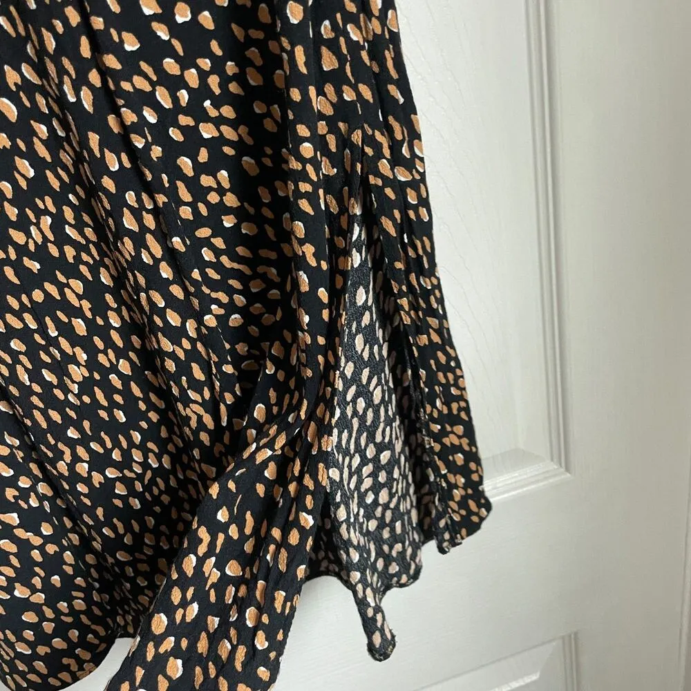 Zara Cheetah leopard animal print midi skirt size M womens - Image 2