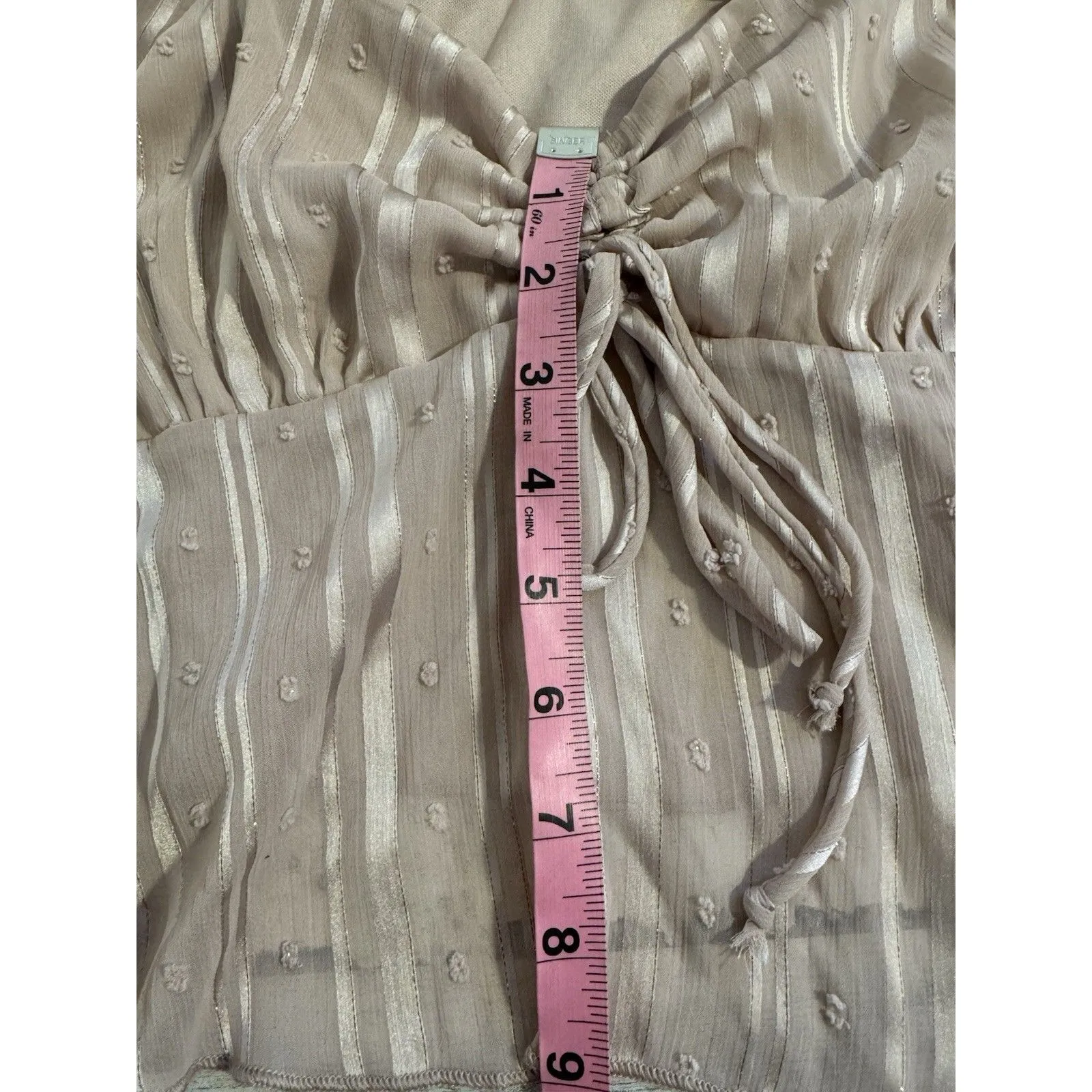 Kirious Los Angeles Pink Satin Baby Doll Crop Top Regency Glam Girlie Size Large - Image 6