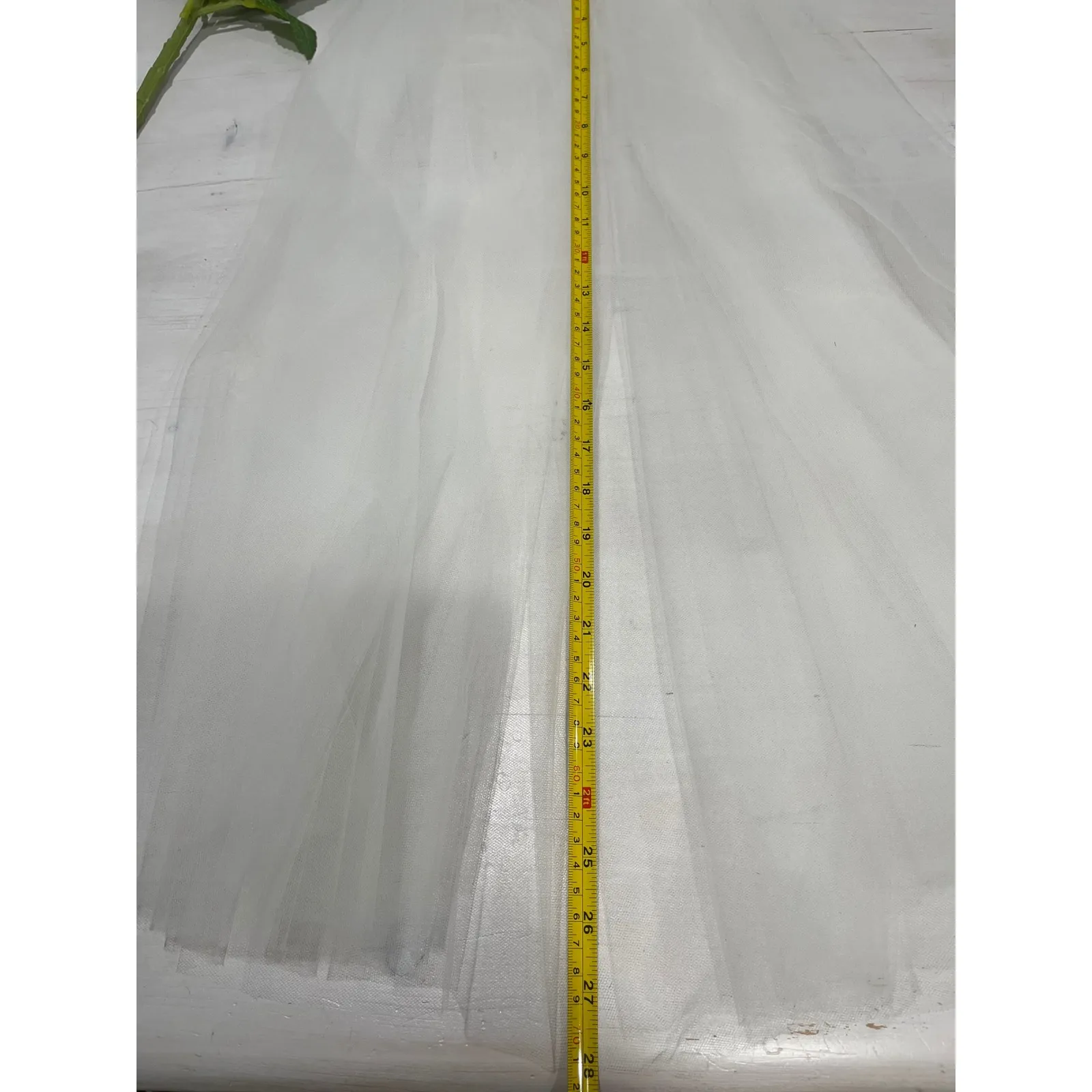 Vintage‎ Bridal Veil with Floral Headpiece Wedding Veil Flower Crown White - Image 7