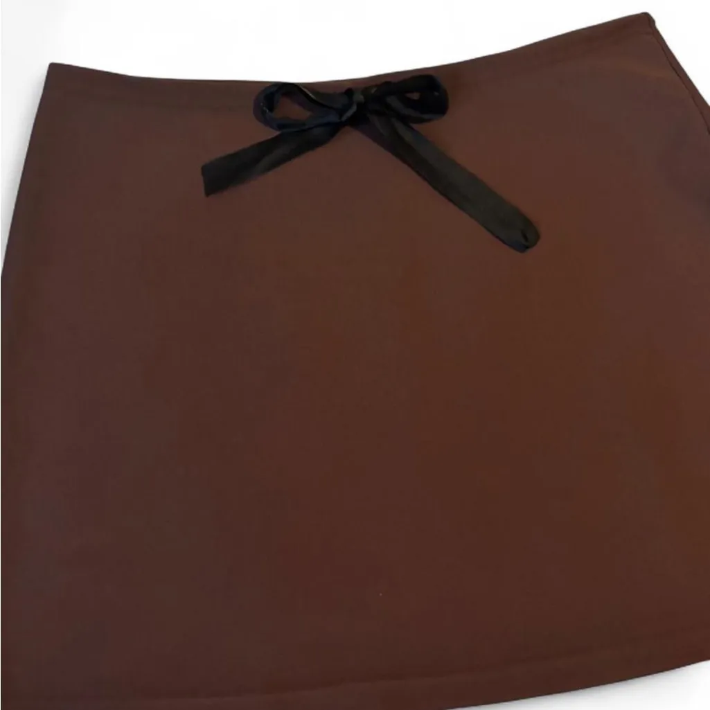 Vix Brown Mini Skirt with Black Accent Size undefined - Image 3